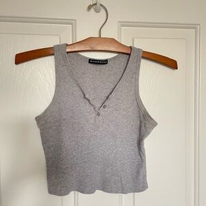 Brandy Melville Light Gray Crop Top